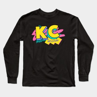 Retro 90s Kansas City KC / Rad Memphis Style / 90s Vibes Long Sleeve T-Shirt